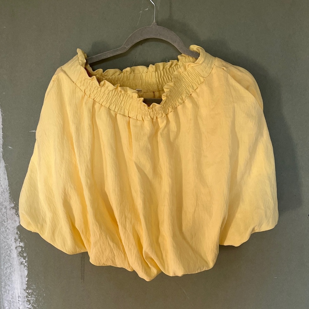 Yellow Off-Shoulder Blouse